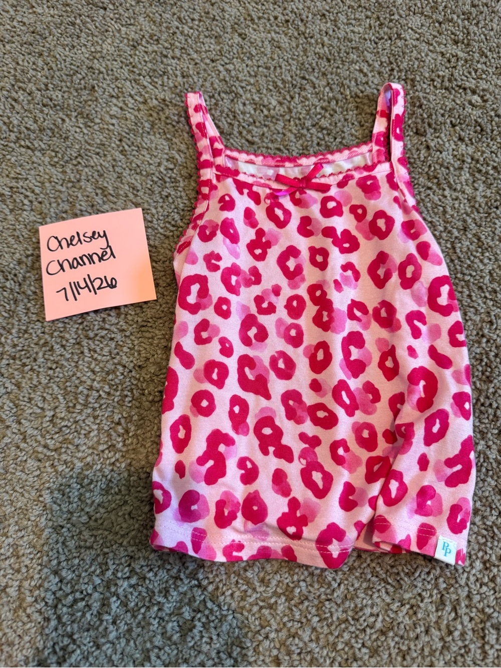 Posh peanut Girls Pink Leopard Print Tank Top -: